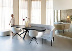 Outlet XOOON Reverso eetkamerbank 80 cm in de kleur Kiezel -