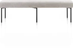 Discount XOOON Reverso, eetkamerbank 170 cm - zonder rug - pocket - stof Livigno - Kiezel