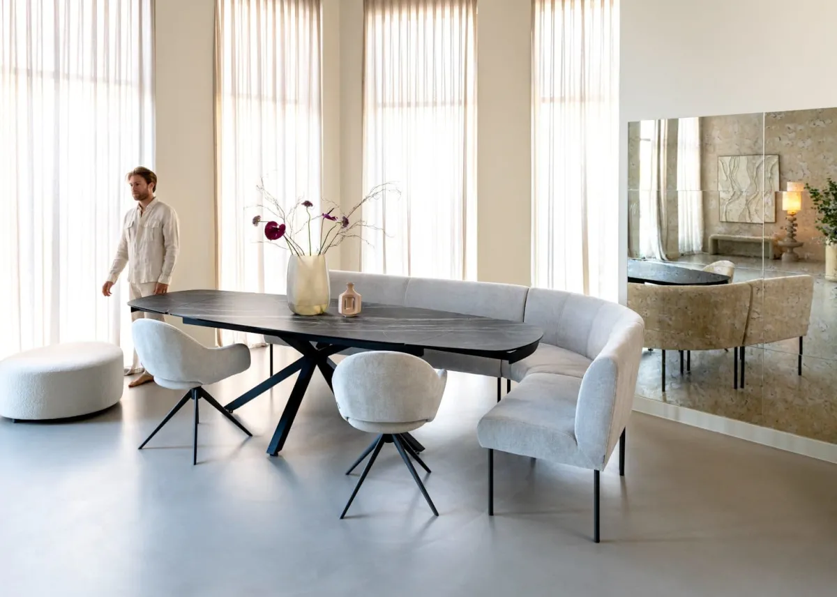 Hot XOOON Reverso hoek voor eetkamerbank in de kleur Kiezel -