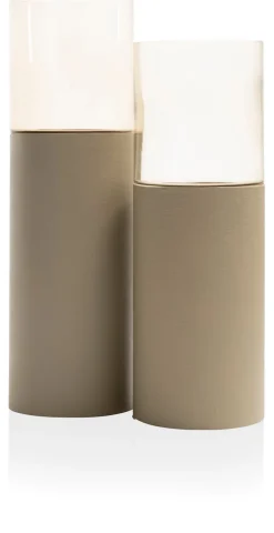 Outlet XOOON Reza windlicht (H84cm) in de kleur Taupe - COCOmaison