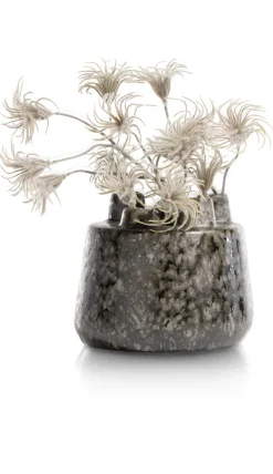 Discount XOOON Safia vaas H15cm in de kleur Zwart - COCOmaison