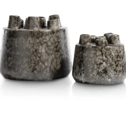 Discount XOOON Safia vaas H15cm in de kleur Zwart - COCOmaison