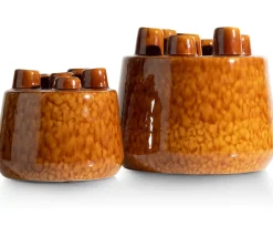 Online XOOON Safia vaas H21cm in de kleur Bruin - COCOmaison