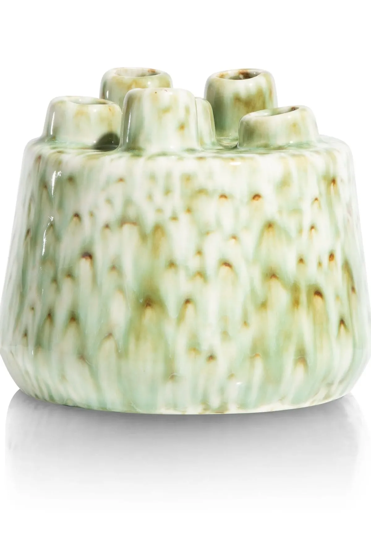 Discount XOOON Safia vaas H15cm in de kleur Groen - COCOmaison