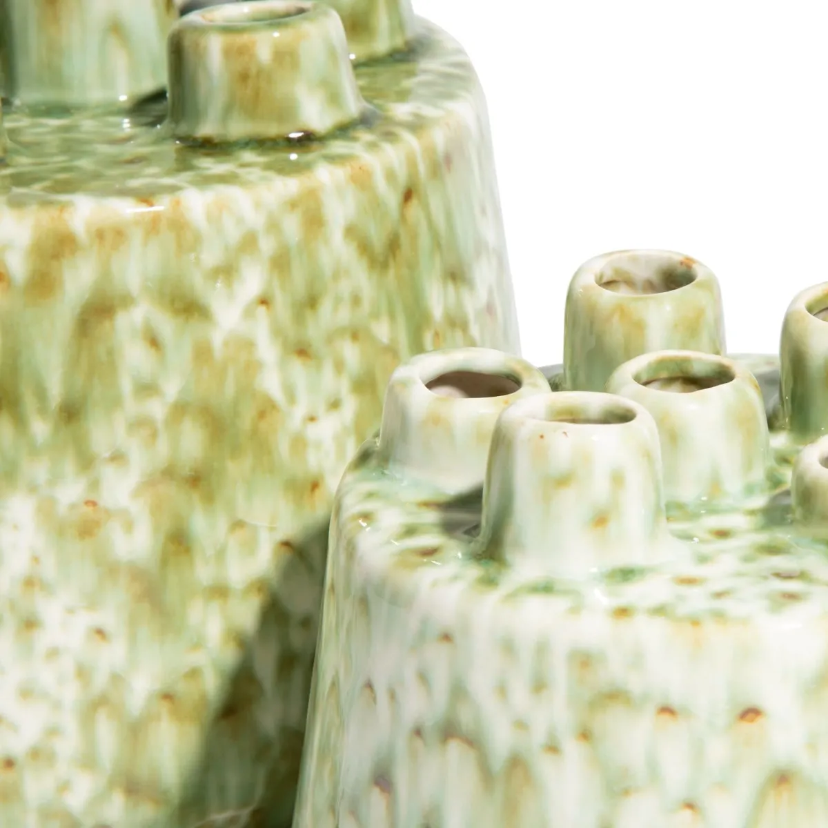 Discount XOOON Safia vaas H15cm in de kleur Groen - COCOmaison