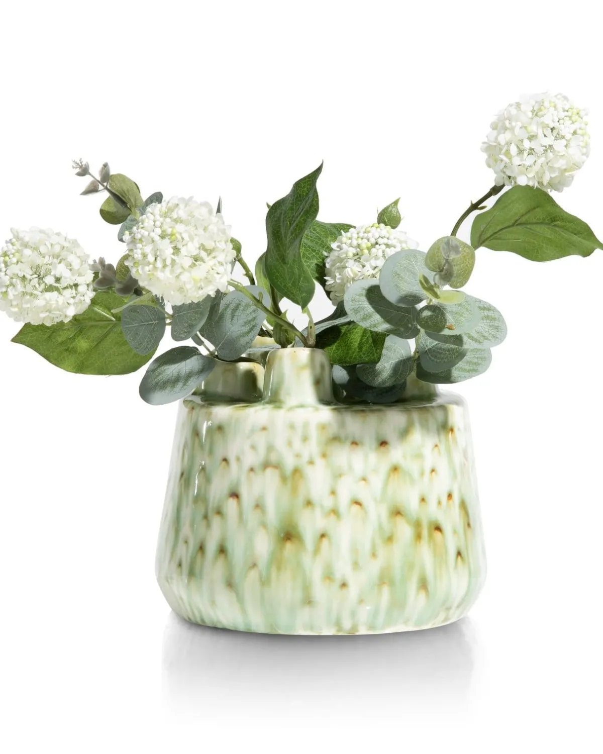 Discount XOOON Safia vaas H15cm in de kleur Groen - COCOmaison