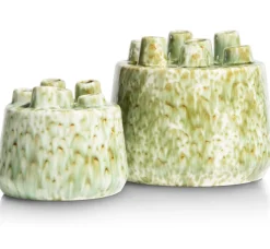 Clearance XOOON Safia vaas H21cm in de kleur Groen - COCOmaison