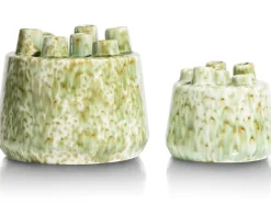 Clearance XOOON Safia vaas H21cm in de kleur Groen - COCOmaison