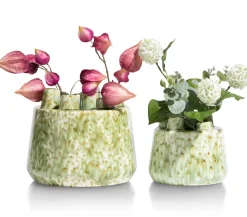 Clearance XOOON Safia vaas H21cm in de kleur Groen - COCOmaison