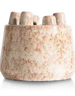 Outlet XOOON Safia vaas H21cm in de kleur Beige - COCOmaison