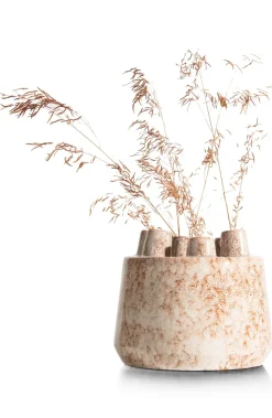 Outlet XOOON Safia vaas H21cm in de kleur Beige - COCOmaison