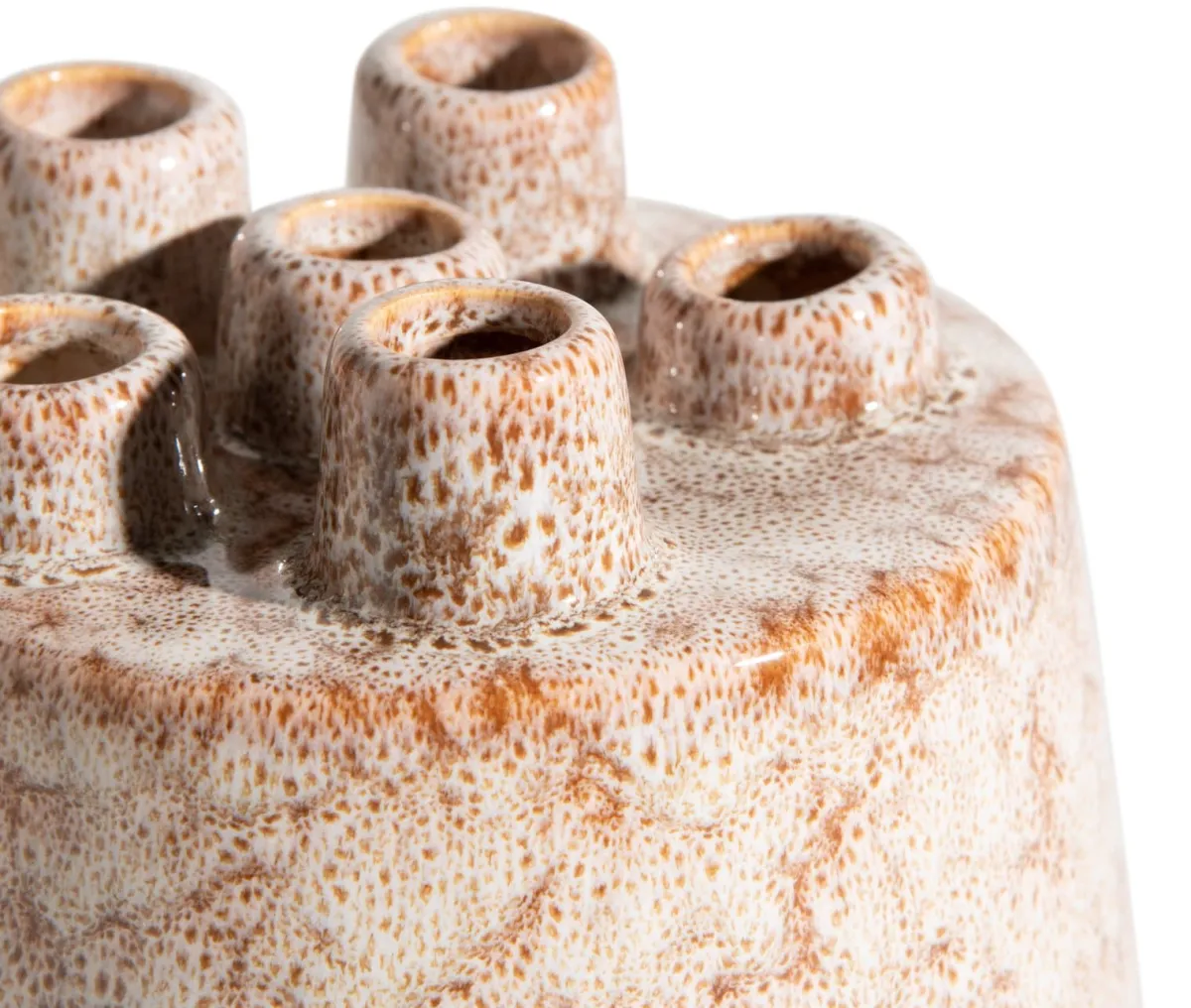 Outlet XOOON Safia vaas H21cm in de kleur Beige - COCOmaison