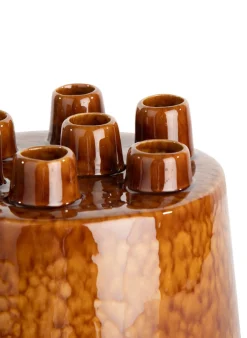 Hot XOOON Safia vaas H15cm in de kleur Bruin - COCOmaison