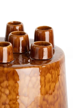 Hot XOOON Safia vaas H15cm in de kleur Bruin - COCOmaison