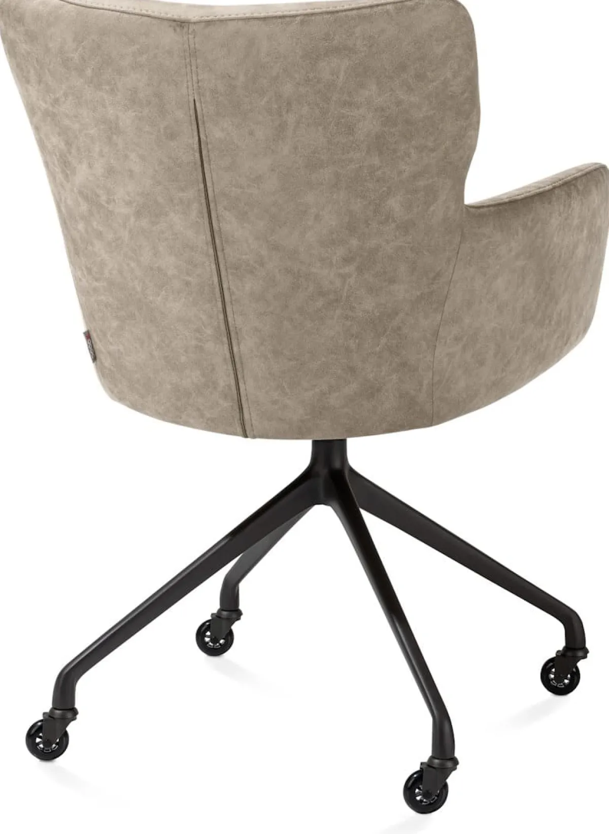 Sale XOOON Sage, armstoel + wielen - alu frame in rough off black - stof Oregon - beige