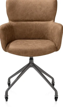 New XOOON Sage, armstoel + wielen - alu frame in graphiet - stof Oregon - Desert