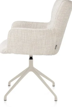 XOOON Sage, armstoel draaibaar - creme - stof Luton - Creme