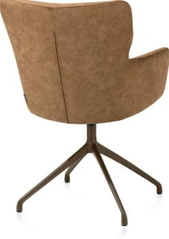 XOOON Sage, armstoel draaibaar - steelbrown - stof Oregon - Desert