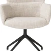 Online XOOON Sage, armstoel draaibaar - rough off black - stof Luton - Creme