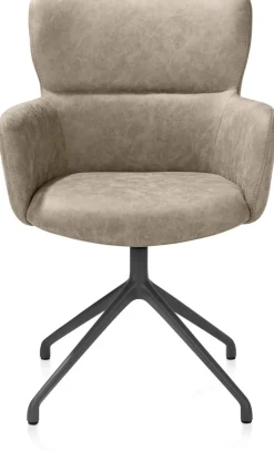 Best XOOON Sage, armstoel draaibaar - graphiet - stof Oregon - beige