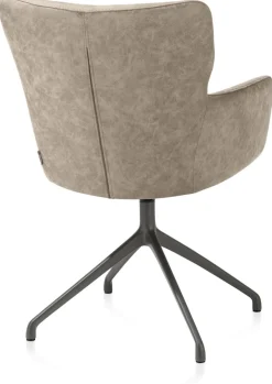 Best XOOON Sage, armstoel draaibaar - graphiet - stof Oregon - beige