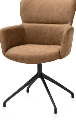 XOOON Sage, armstoel draaibaar - rough off black - stof Oregon - Desert