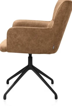 XOOON Sage, armstoel draaibaar - rough off black - stof Oregon - Desert