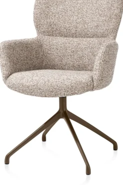 Hot XOOON Sage, armstoel draaibaar - steelbrown - stof Luton - koper