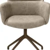 Sale XOOON Sage, armstoel draaibaar - steelbrown - stof Oregon - beige
