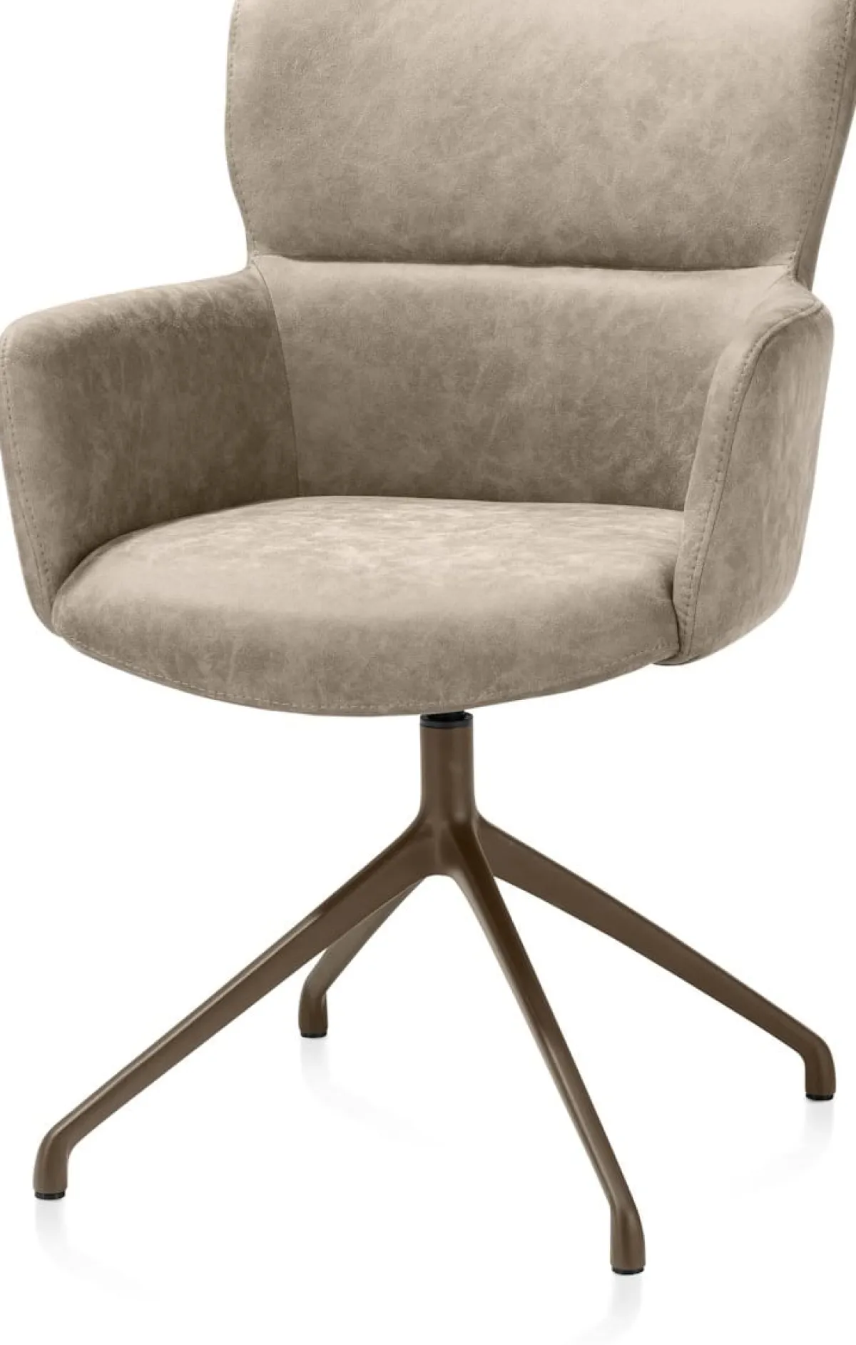 Sale XOOON Sage, armstoel draaibaar - steelbrown - stof Oregon - beige