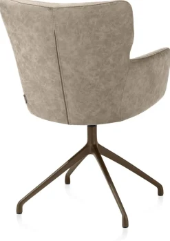 Sale XOOON Sage, armstoel draaibaar - steelbrown - stof Oregon - beige