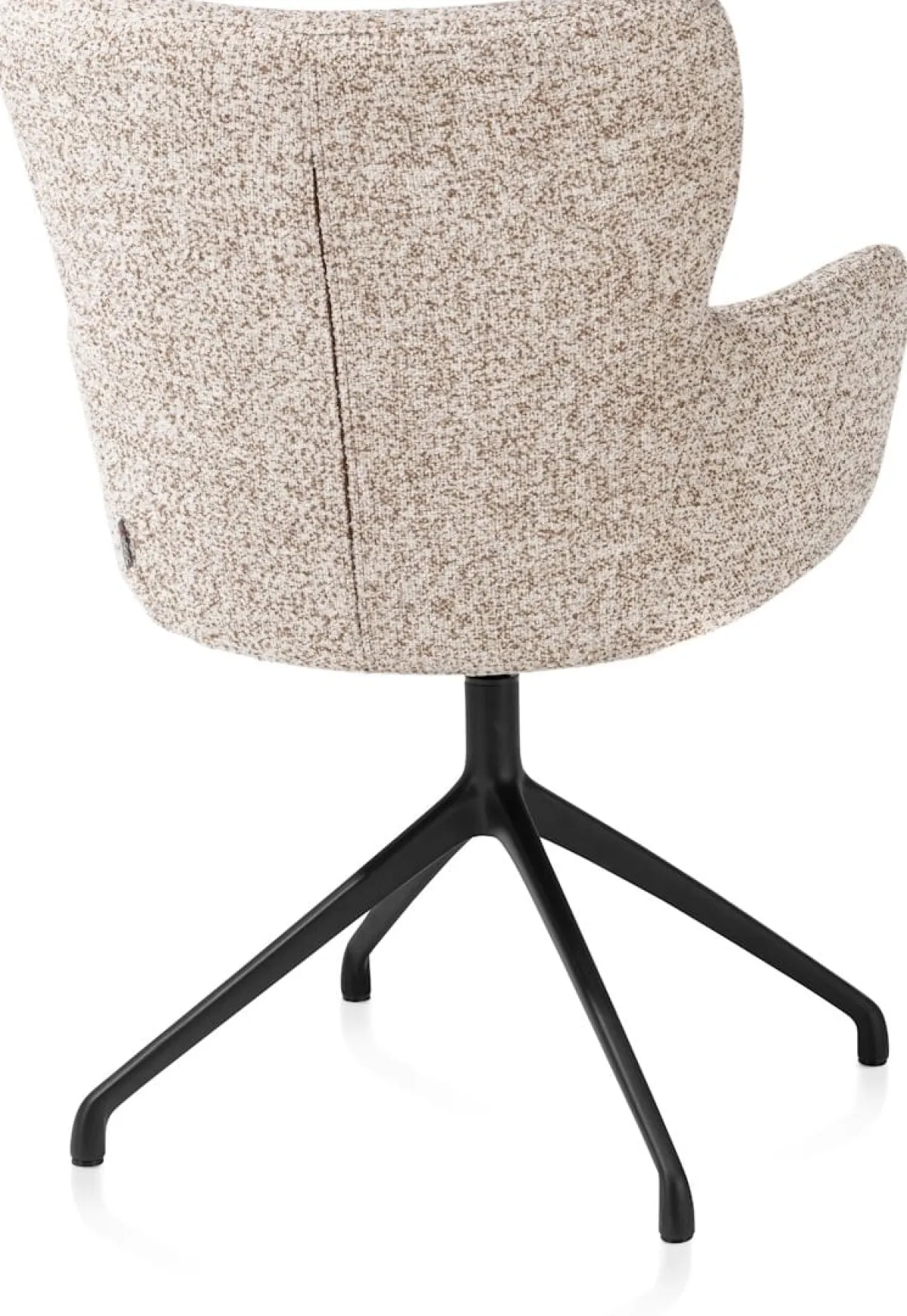 XOOON Sage, armstoel draaibaar - rough off black - stof Luton - koper