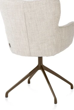 Sale XOOON Sage, armstoel draaibaar - steelbrown - stof Luton - Creme
