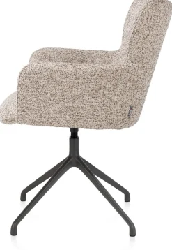 Outlet XOOON Sage, armstoel draaibaar - graphiet - stof Luton - koper