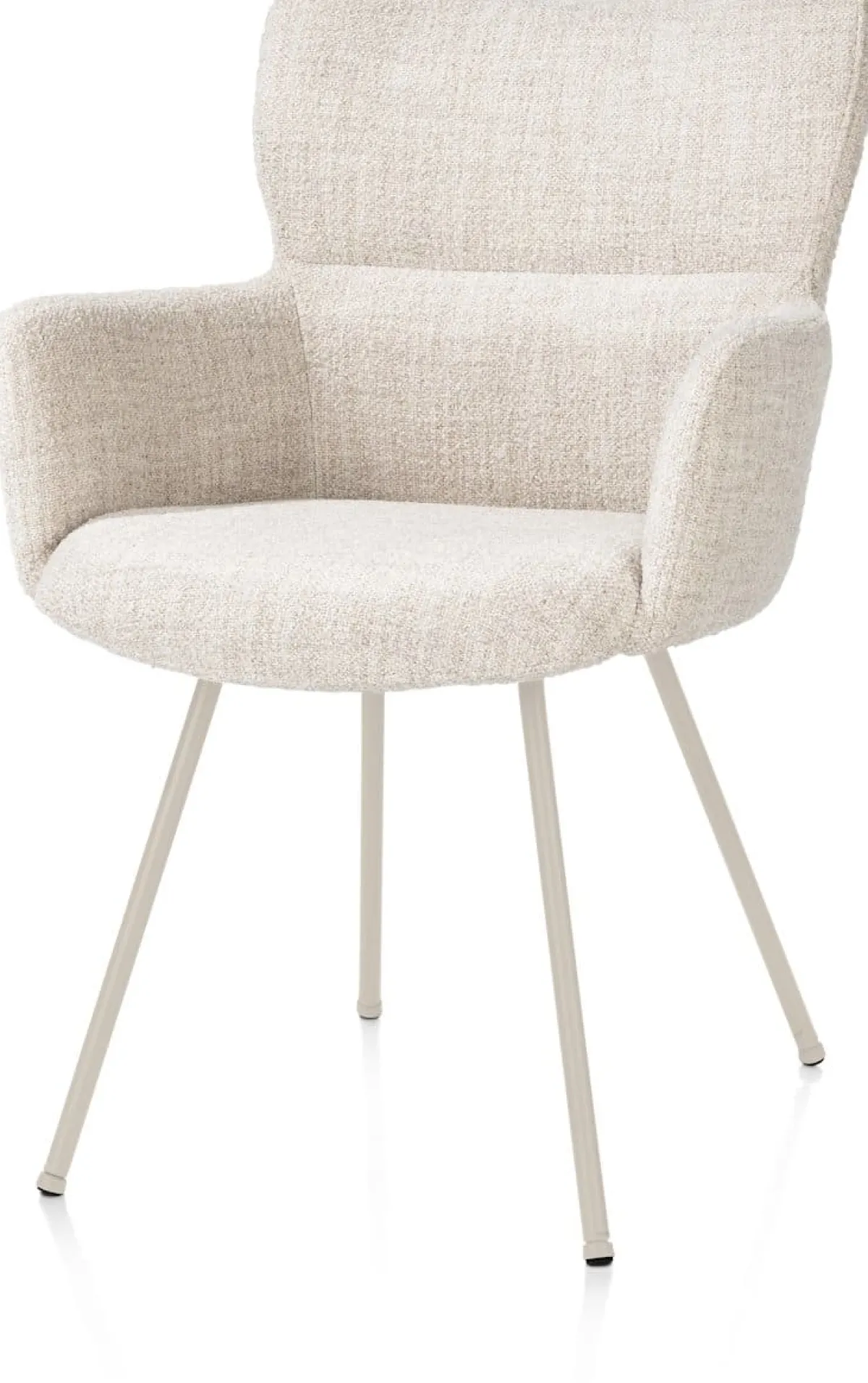 Best XOOON Sage, armstoel 4-pootjes creme - stof Luton - Creme