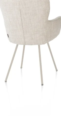 Best XOOON Sage, armstoel 4-pootjes creme - stof Luton - Creme