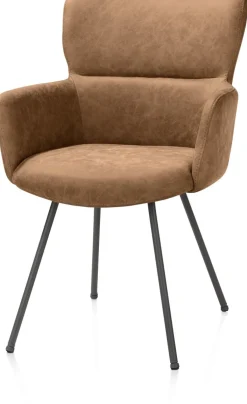 Hot XOOON Sage, armstoel 4-pootjes graphiet - stof Oregon - Desert