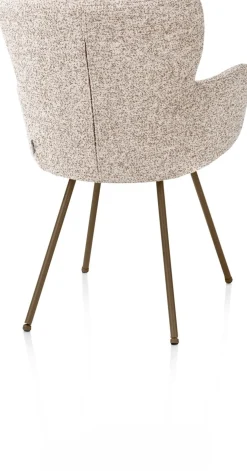 Best XOOON Sage, armstoel 4-pootjes steelbrown - stof Luton - koper