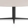 New XOOON Saluti, EETKAMERTAFEL ELLIPS 240 X 110 CM. - CENTRALE POOT - ROUGH OFF BLACK - Light sand