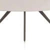 Online XOOON Saluti, EETKAMERTAFEL ELLIPS 180 X 105 CM. - 4-POOTJES - STEELBROWN - Light sand