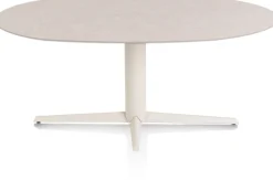 Online XOOON Saluti, EETKAMERTAFEL ELLIPS 180 X 105 CM. - CENTRALE POOT - CRÈME - Light sand