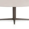 XOOON Saluti, EETKAMERTAFEL ELLIPS 210 X 105 CM. - CENTRALE POOT - STEELBROWN - Light sand