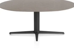 XOOON Saluti, EETKAMERTAFEL ELLIPS 180 X 105 CM. - CENTRALE POOT - ROUGH OFF BLACK - Lava