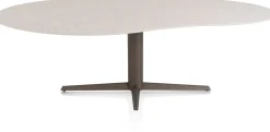 Clearance XOOON Saluti, EETKAMERTAFEL ORGANISCH 240 X 120 CM. - CENTRALE POOT - STEELBROWN - Light sand