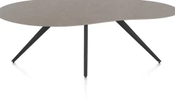 Online XOOON Saluti, EETKAMERTAFEL ORGANISCH 210 X 120 CM. - 4-POOTJES - ROUGH OFF BLACK - Lava