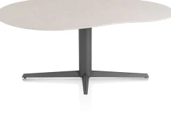 Best XOOON Saluti, EETKAMERTAFEL ORGANISCH 180 X 120 CM. - CENTRALE POOT - GRAPHIET - Light sand