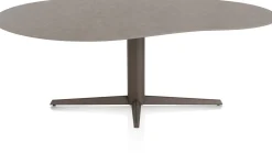 Outlet XOOON Saluti, EETKAMERTAFEL ORGANISCH 210 X 120 CM. - CENTRALE POOT - STEELBROWN - Lava