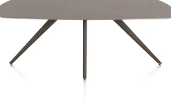 XOOON Saluti, EETKAMERTAFEL OVAAL 210 X 105 CM. - 4-POOTJES - STEELBROWN - Lava