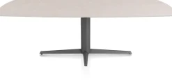 Outlet XOOON Saluti, EETKAMERTAFEL OVAAL 240 X 110 CM. - CENTRALE POOT - GRAPHIET - Light sand