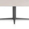 Clearance XOOON Saluti, EETKAMERTAFEL OVAAL 180 X 105 CM. - CENTRALE POOT - GRAPHIET - Light sand